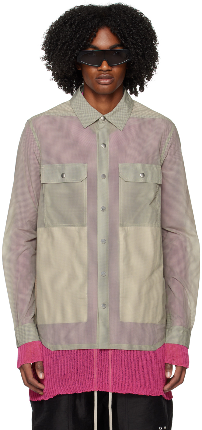 Rick Owens Off-white Outershirt Shirt In 08 Pearl