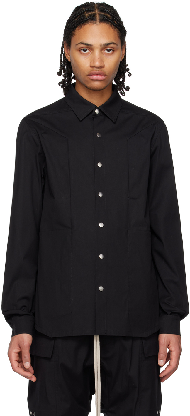 Rick Owens: Black Fogpocket Shirt | SSENSE