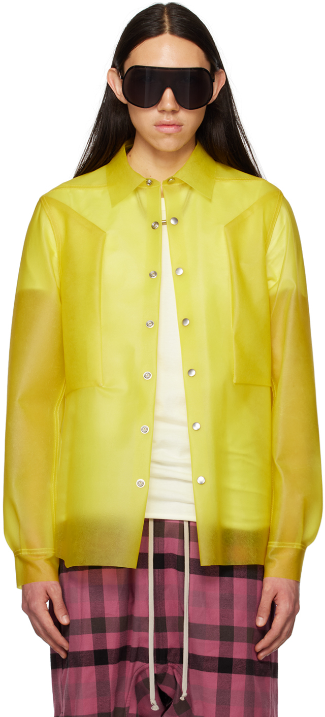 Rick Owens Yellow Fogpocket Jacket In 12 Lemon