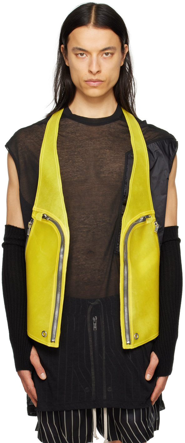 Rick Owens Yellow Bauhaus Vest In 12 Lemon