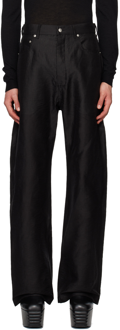 Rick Owens: Black Geth Trousers | SSENSE