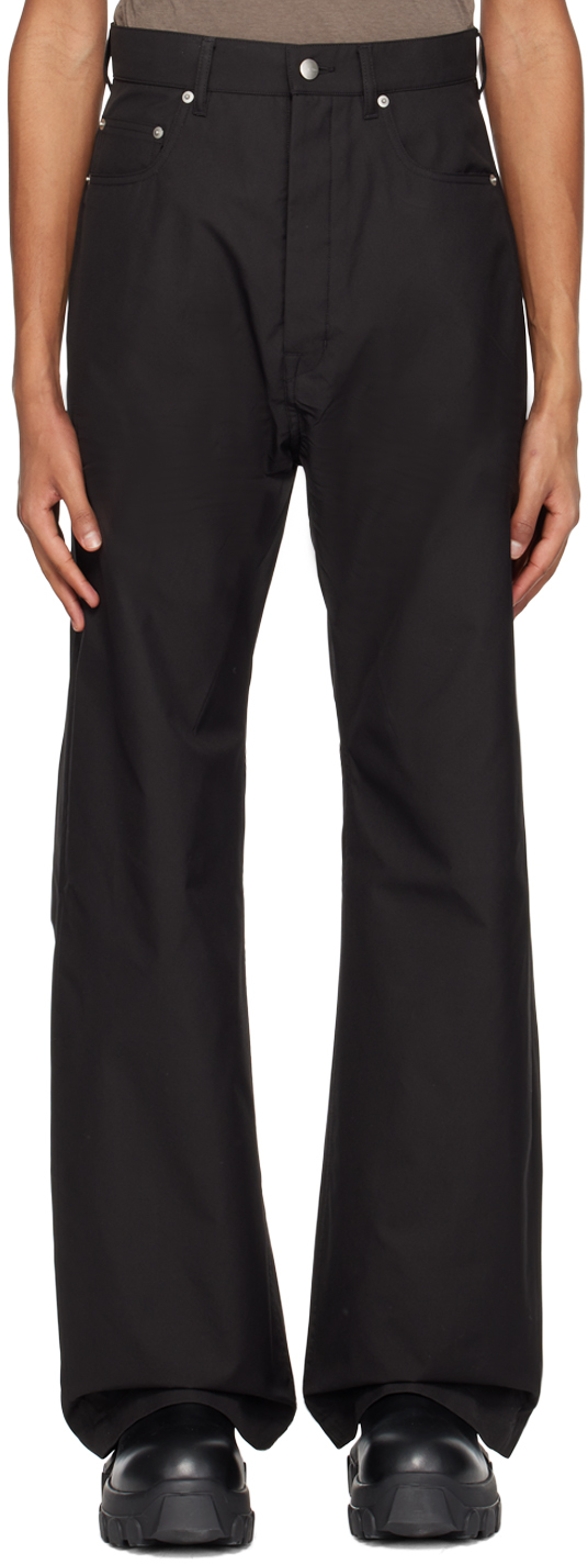 Rick Owens Geth Wide-leg Trousers In Nero