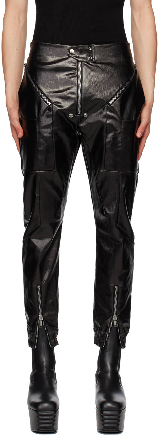 Rick Owens: Black Cropped Cargo Pants
