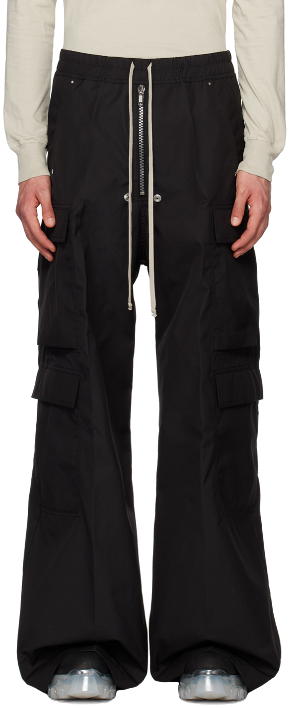Rick Owens: Black Cargobelas Cargo Pants | SSENSE UK