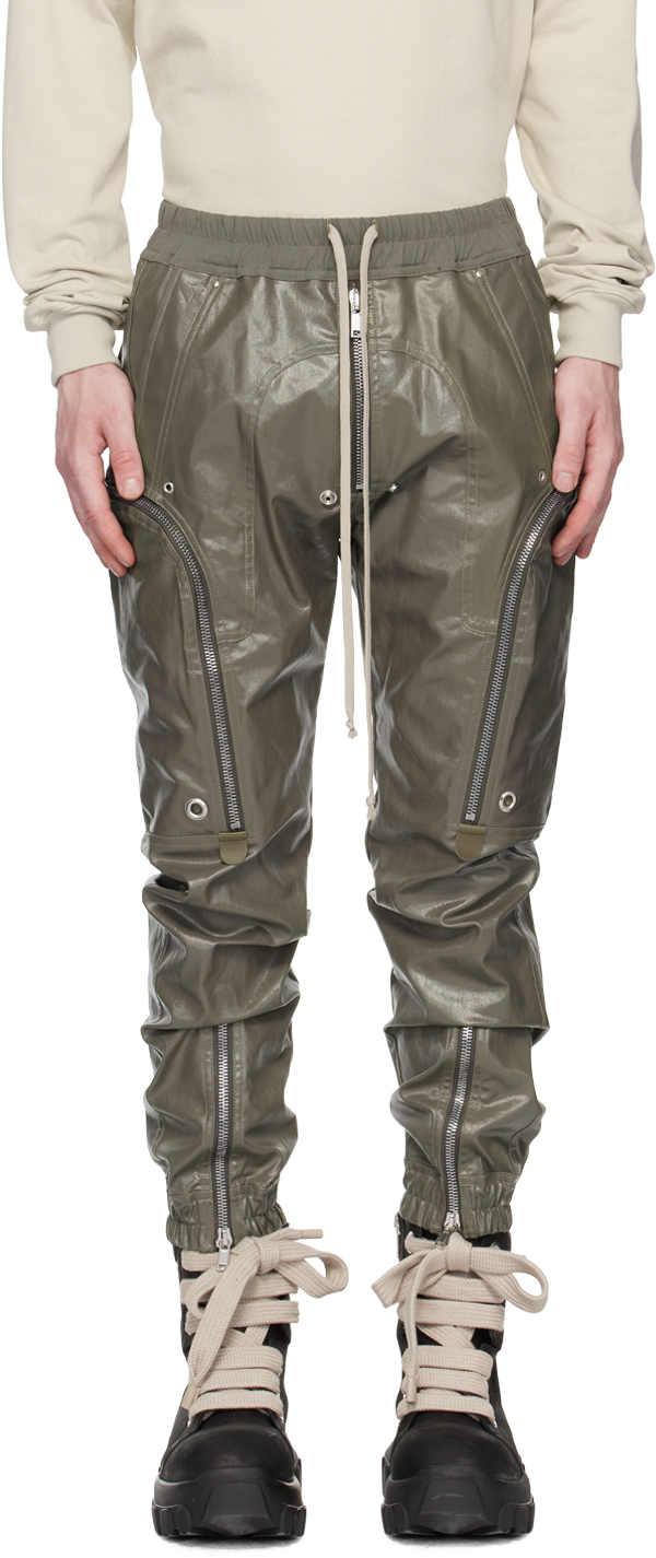 Rick Owens: Green Bauhaus Denim Cargo Pants | SSENSE UK