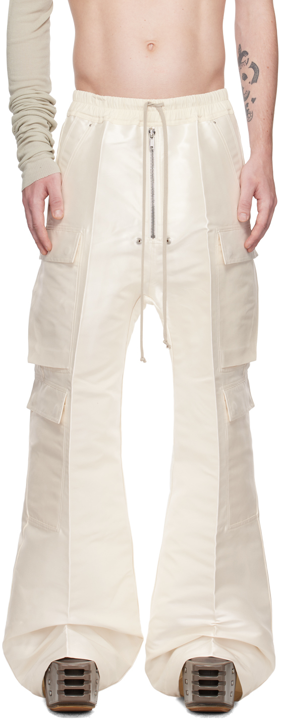 Rick Owens Off-white Cargobelas Cargo Trousers In 21 Natural