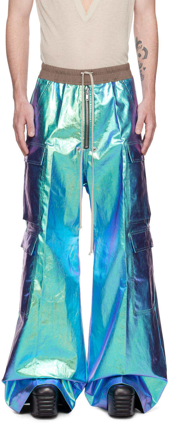 Rick Owens: Green Cargobelas Denim Cargo Pants | SSENSE