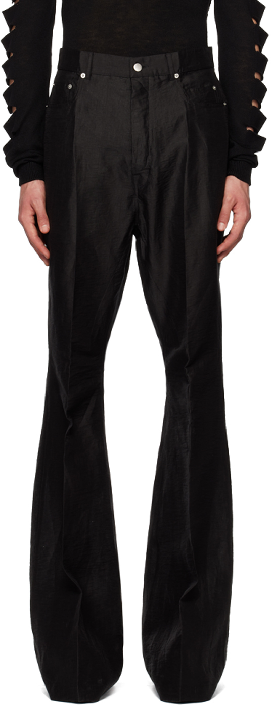 Shop Rick Owens Black Bolan Bootcut Trousers In 09 Black