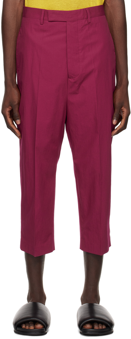 Rick Owens Burgundy Astaires Trousers In 23 Fuchsia | ModeSens