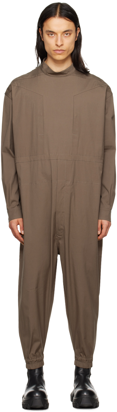 Rick Owens Taupe Tommy Jumpsuit In 34 Dust
