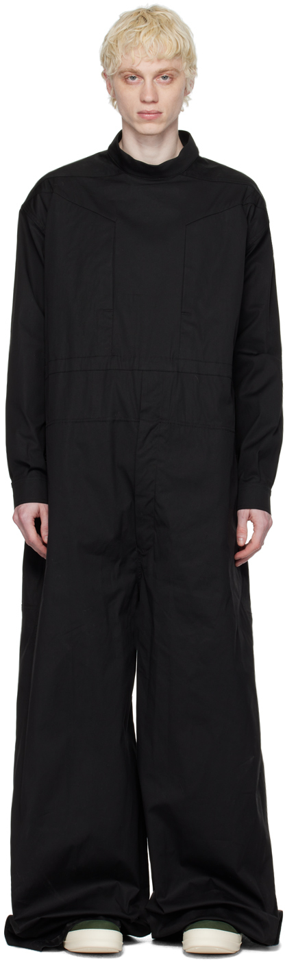 Rick Owens Tommy Woven Jumpsuit In 09 Black