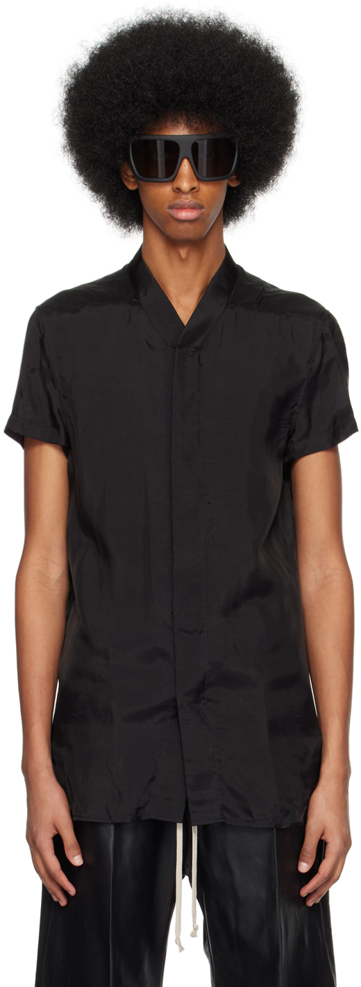 Black Golf Shirt by Rick Owens on Sale