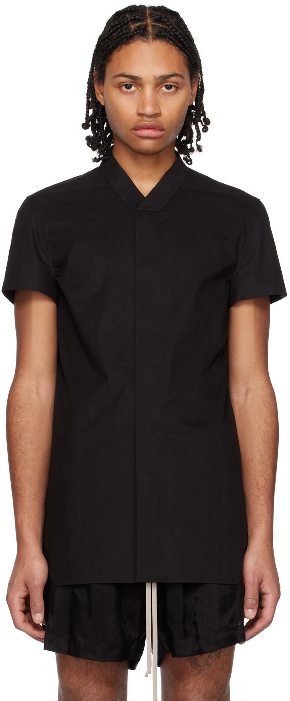 Black Golf Shirt by Rick Owens on Sale