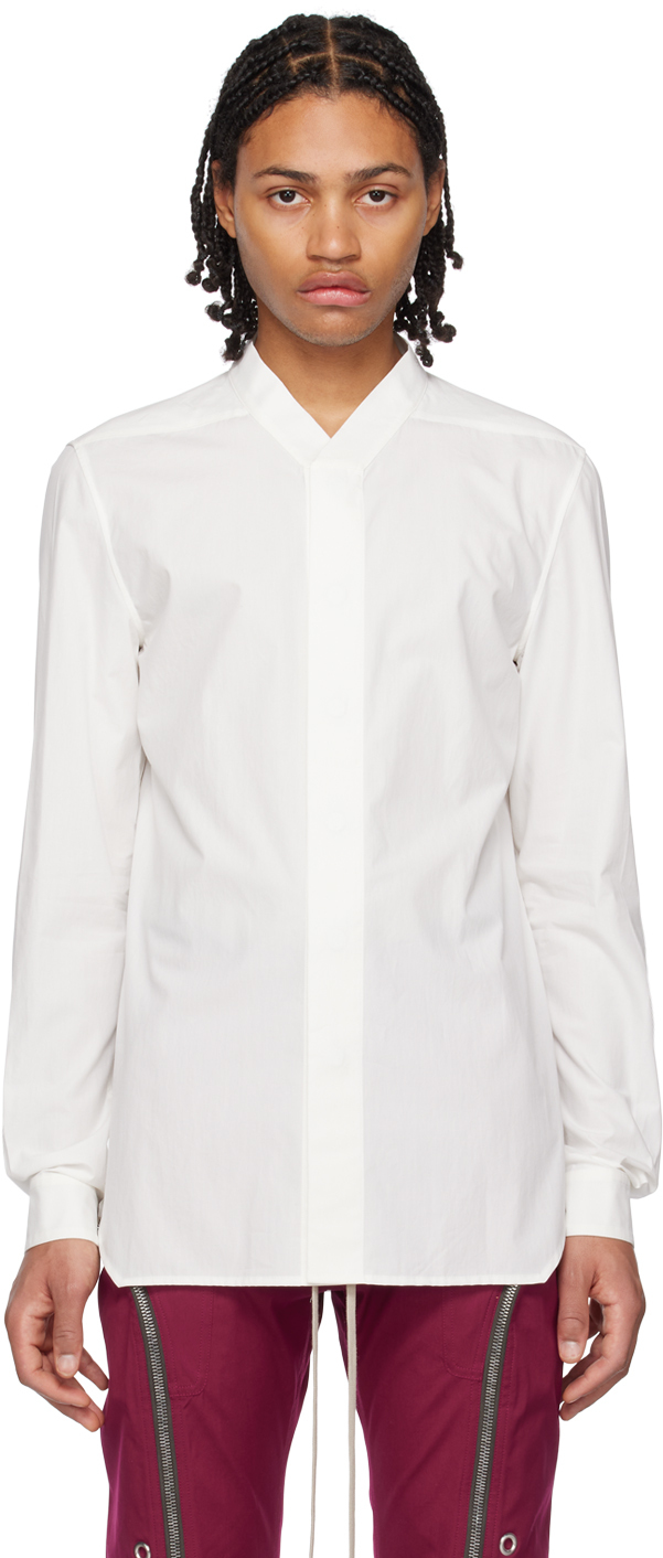 Rick Owens: White Faun Shirt | SSENSE