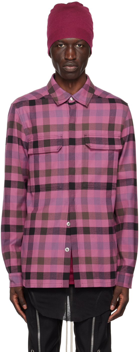 RICK OWENS PINK OUTERSHIRT SHIRT