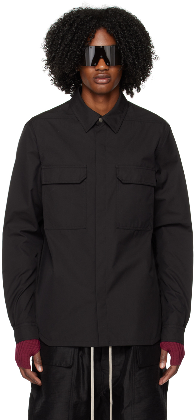 Rick Owens: Black Outershirt Shirt | SSENSE