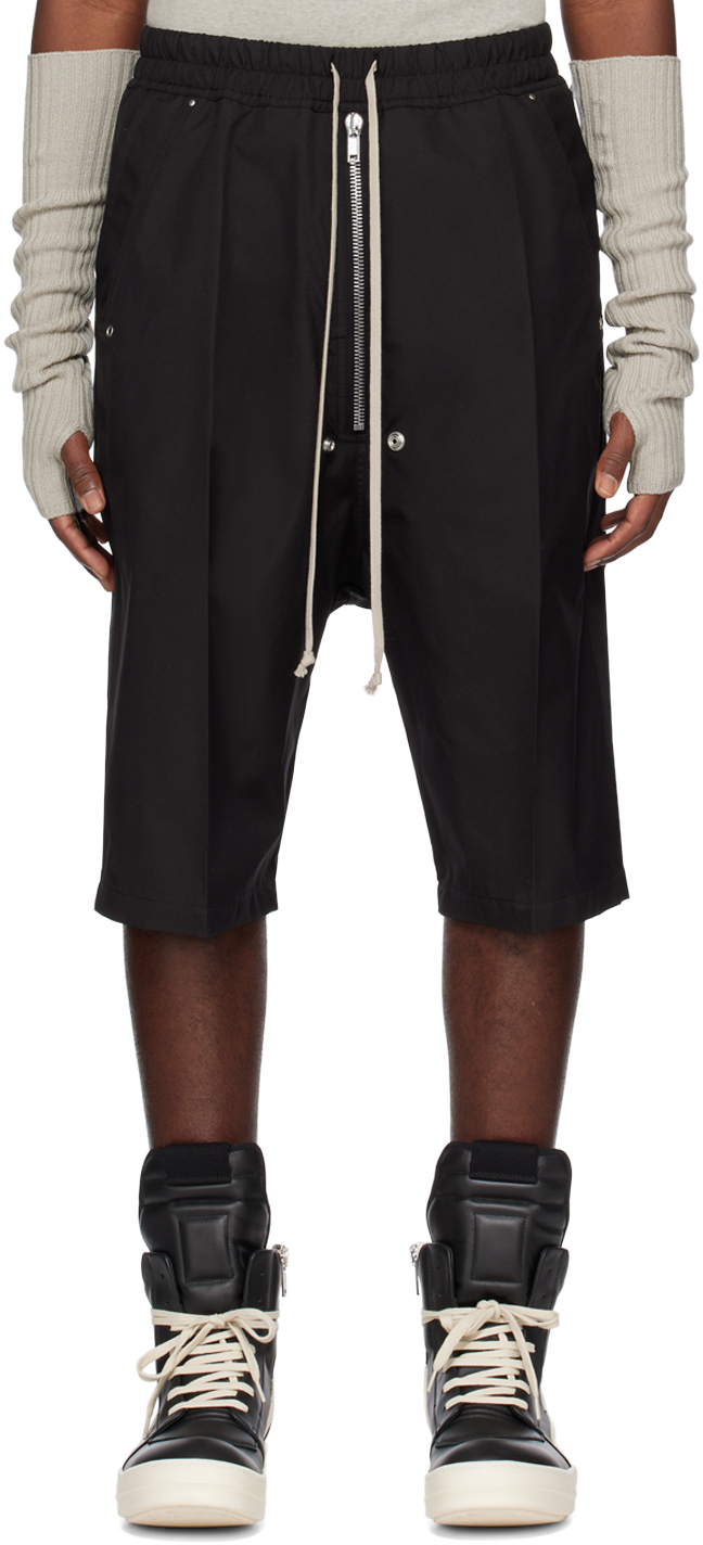 Rick Owens Black Bela Shorts | Smart Closet