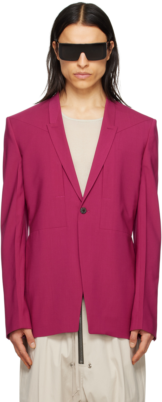 Pink Fogpocket Blazer by Rick Owens on Sale