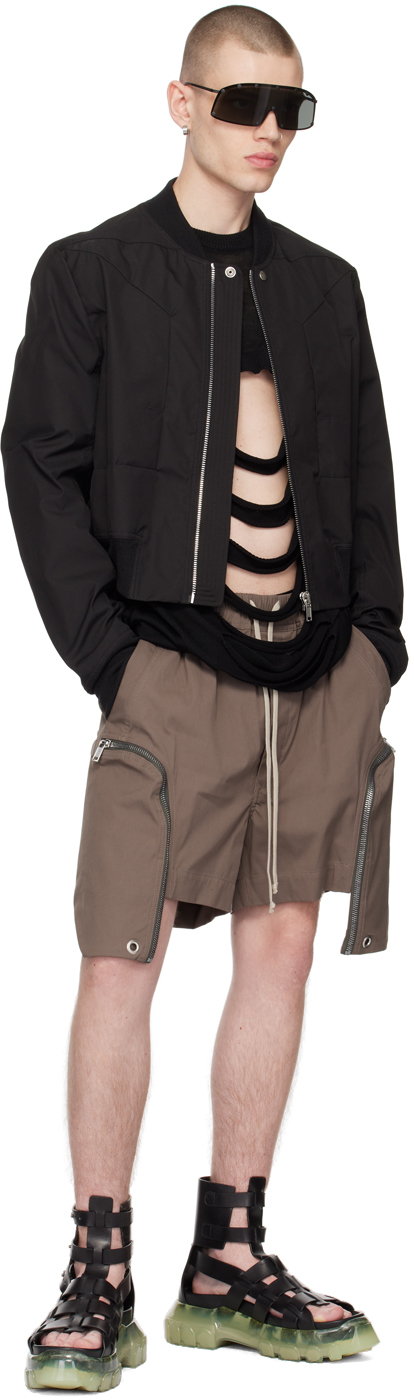Rick Owens Black Cutout Sweater In 09 Black