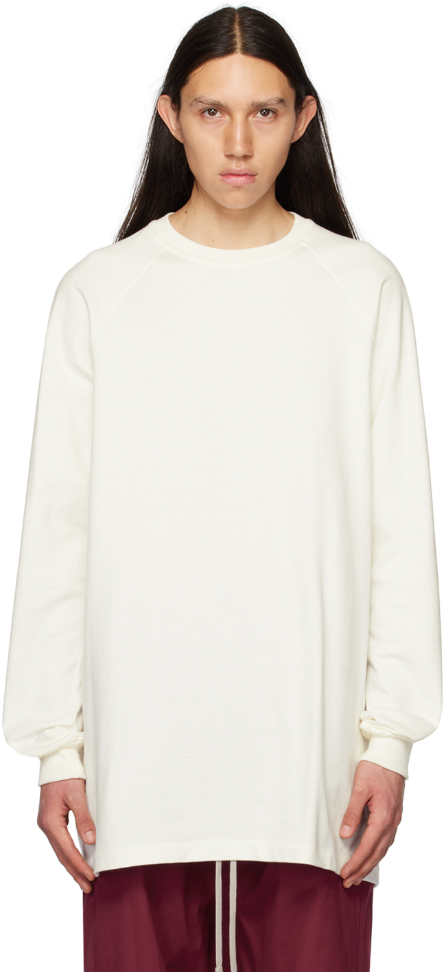 Rick Owens: Off-White Baseball Tee Sweatshirt | SSENSE