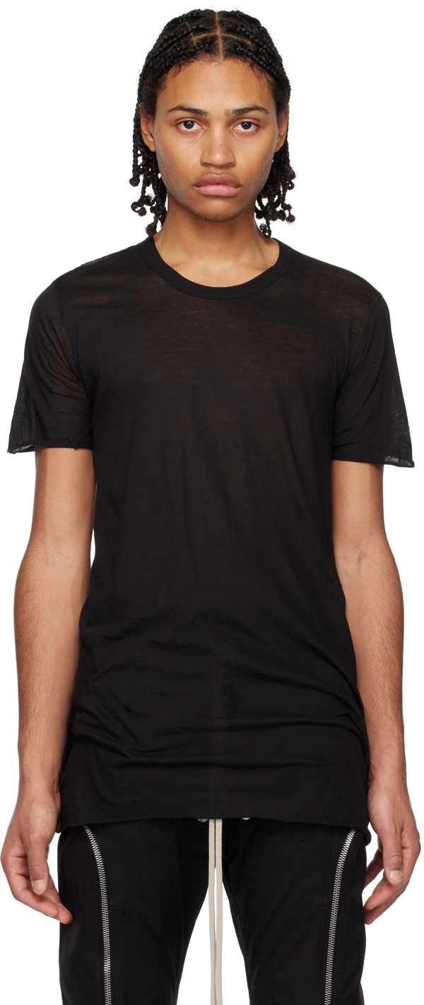 Rick Owens Black Basic T-shirt In 09 Black