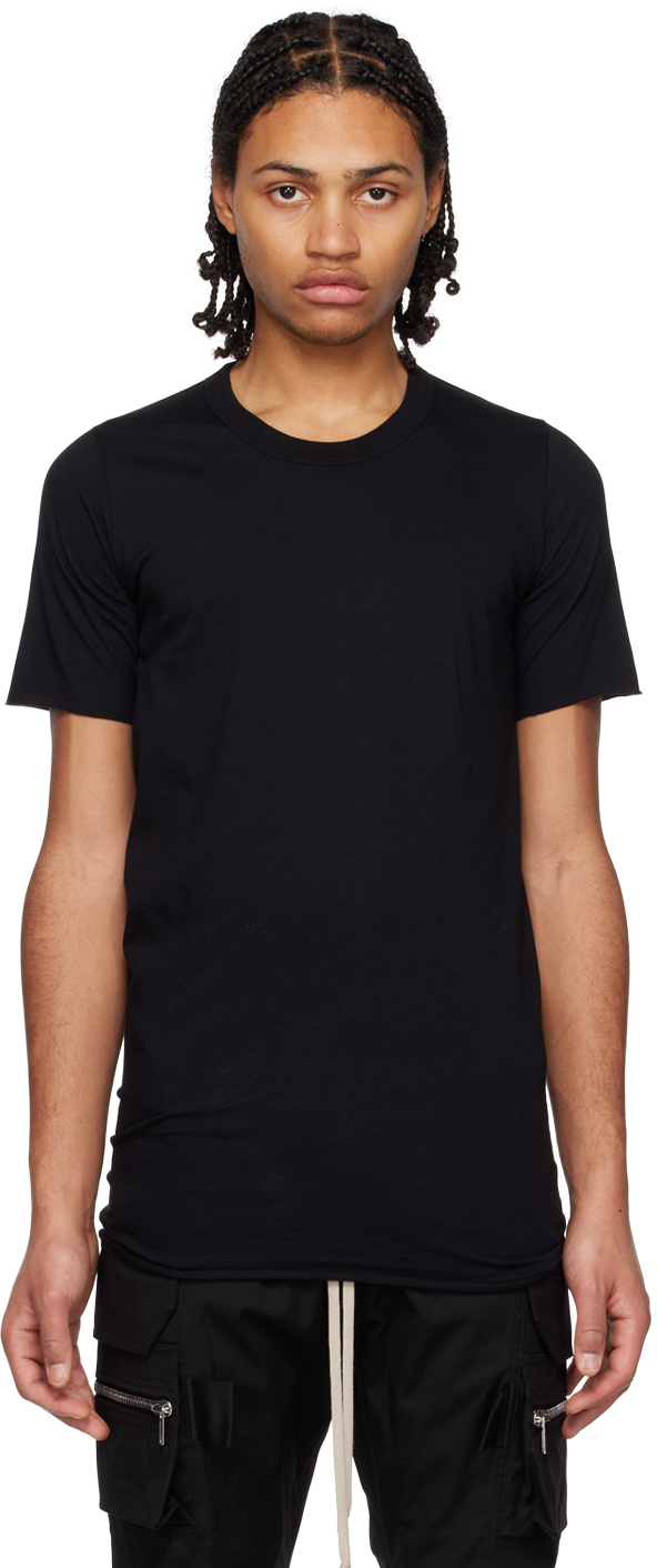 Black Basic T-Shirt by Rick Owens on Sale