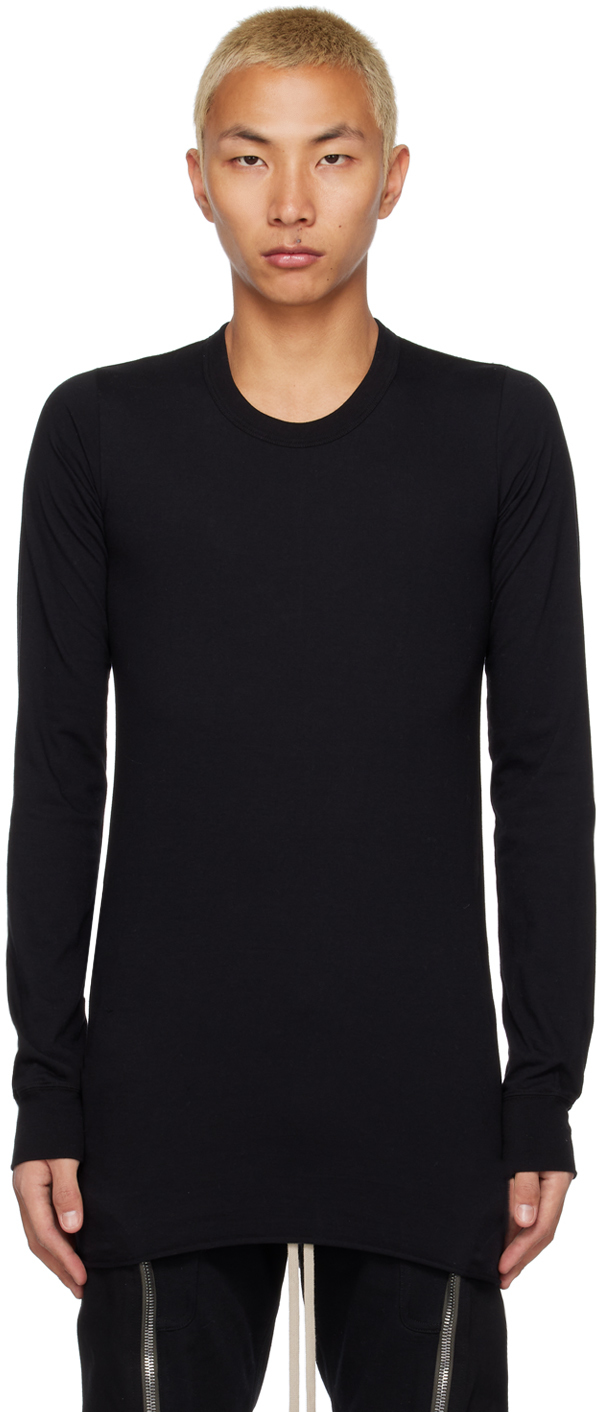 Rick Owens Black Basic Long Sleeve T-shirt In 09 Black