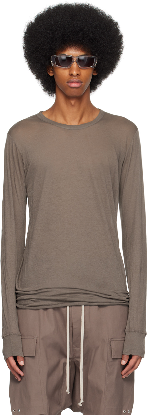 Rick Owens Gray Basic Long Sleeve T-Shirt