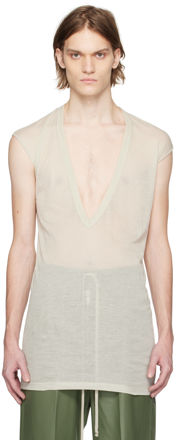 Rick Owens Off-white Dylan T-shirt In 08 Pearl