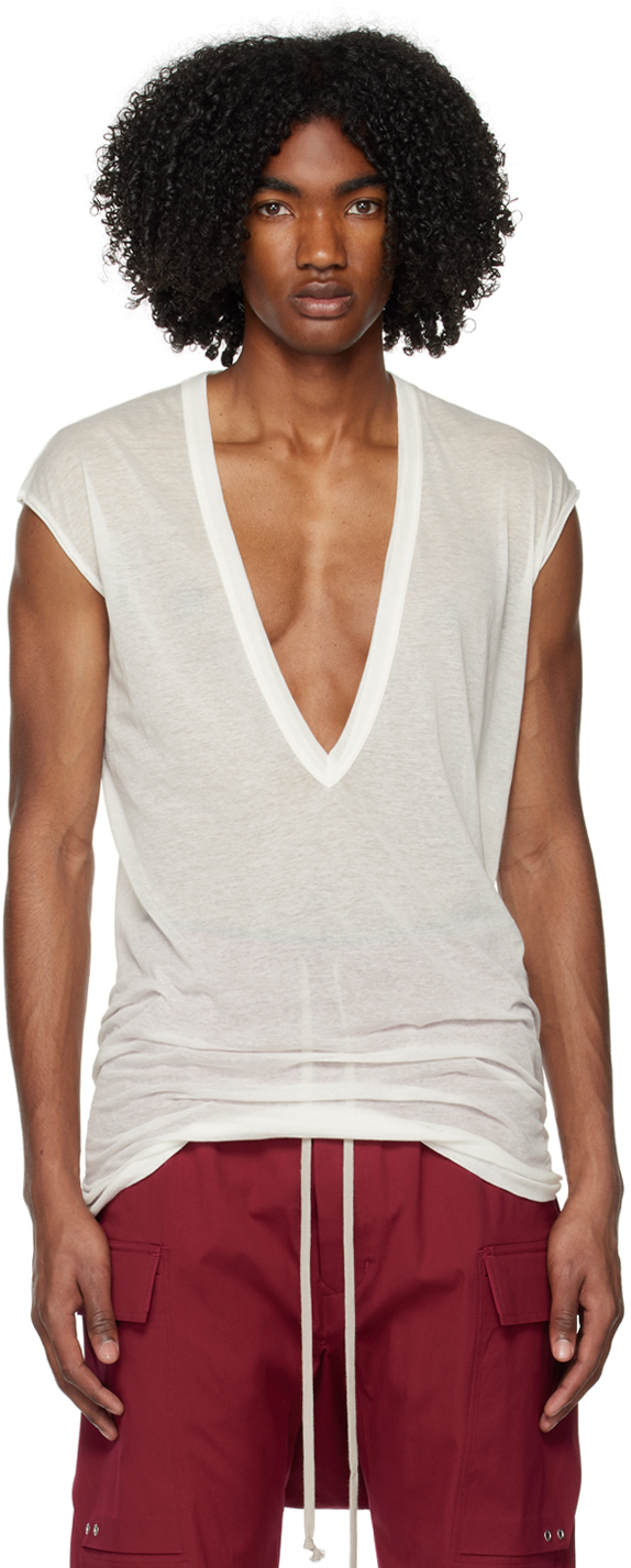 Rick Owens Off-white Dylan T-shirt In 11 Milk | ModeSens