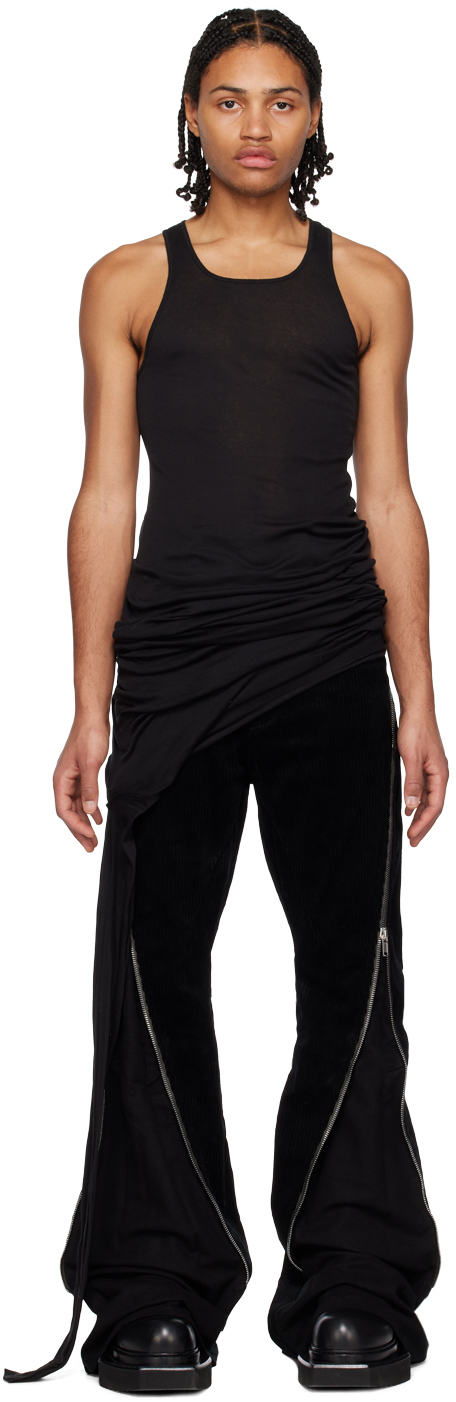 Rick Owens Black Ziggy Banana Tank Top In 09 Black