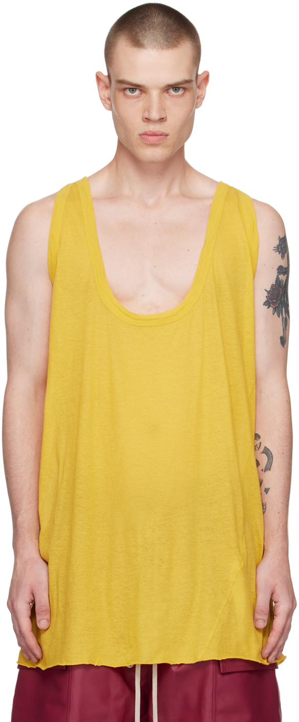 Rick Owens Yellow Fog Tank Top SSENSE