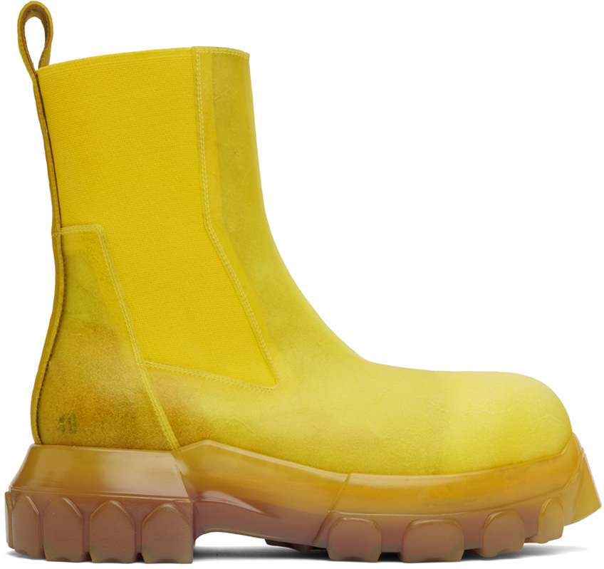 Yellow Edfu Beatle Bozo Tractor Chelsea Boots