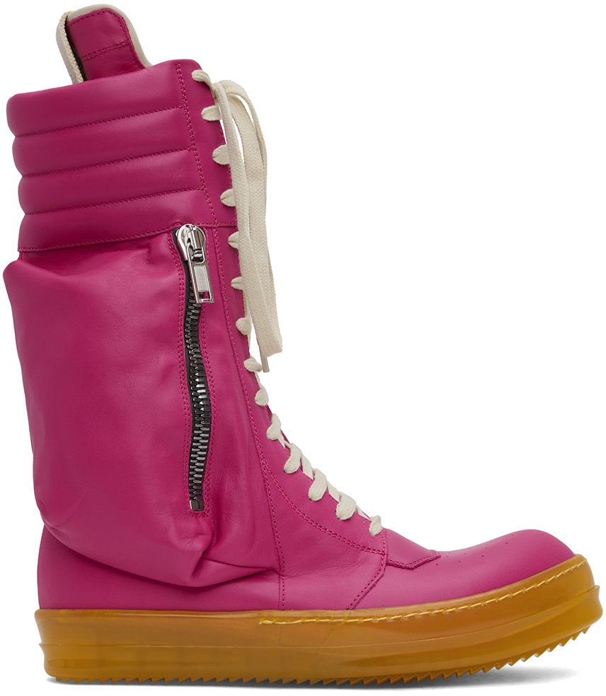 Pink Cargobasket Sneakers by Rick Owens on Sale