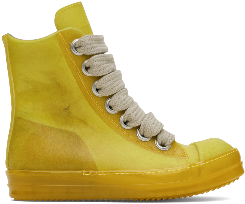 Rick Owens Yellow Edfu Sneakers In 12120 Lemon/lemon/cl