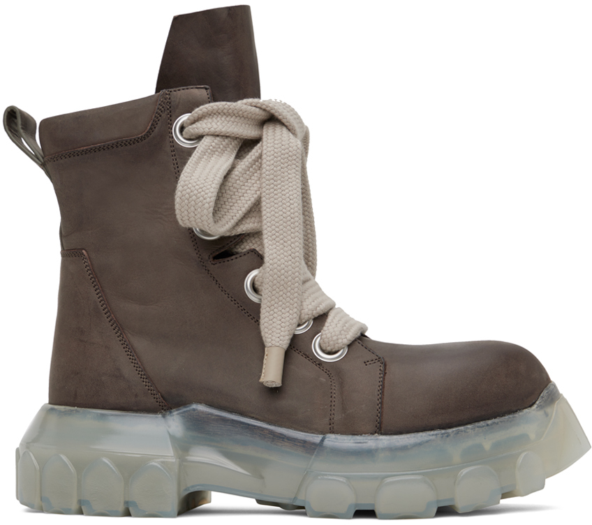 Taupe Jumbo Laced Bozo Tractor Boots