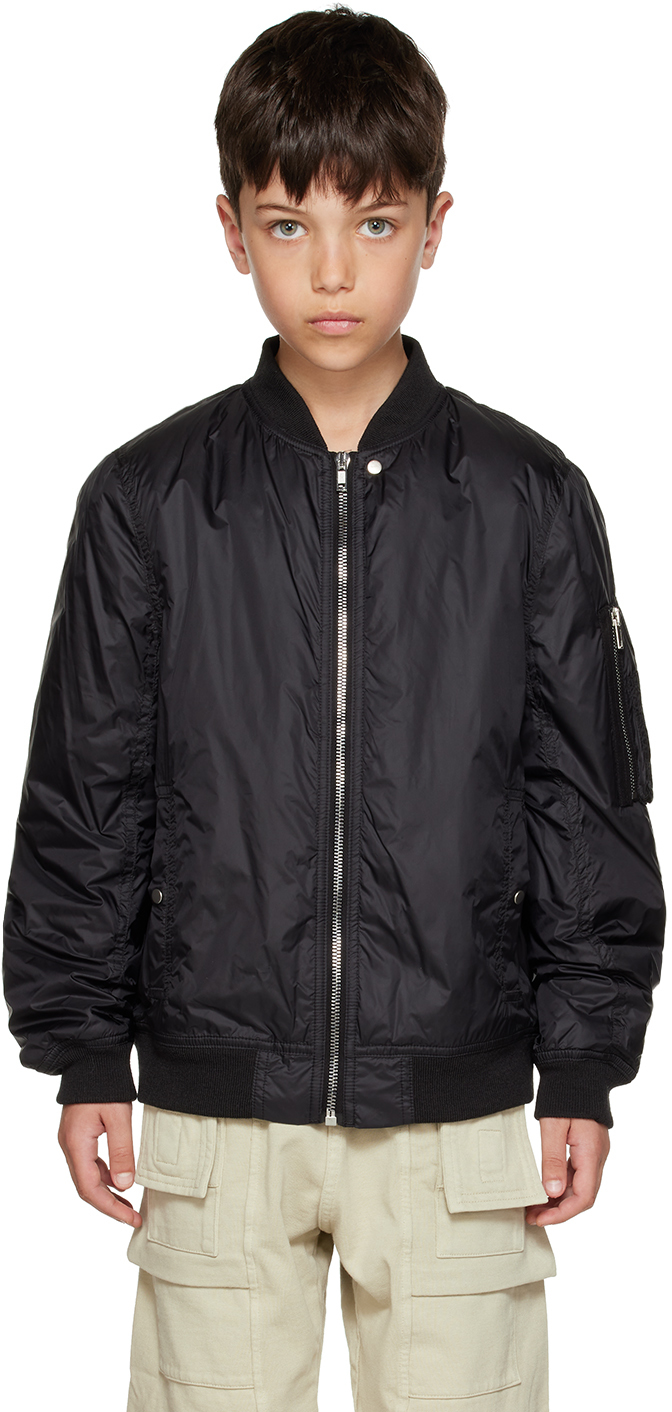 Kids Black Flight Bomber Jacket