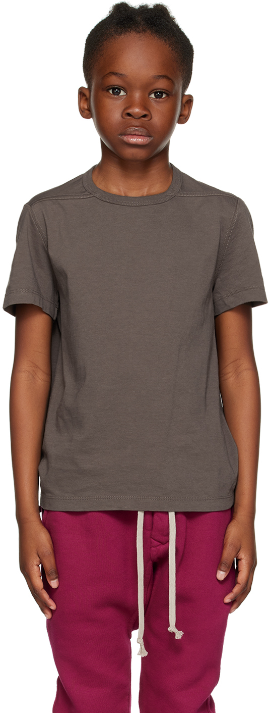 Rick Owens Kids Brown Level T-shirt In Dust
