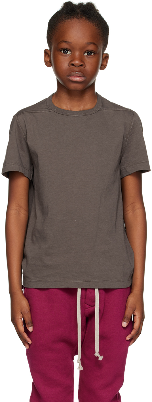 Kids Brown Level T-Shirt by Rick Owens on Sale