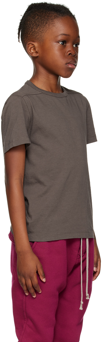 Rick Owens Kids Brown Level T-shirt In Dust