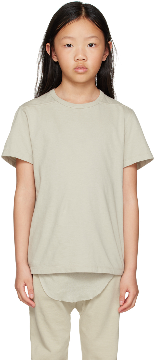 Rick Owens Kids' Cotton Jersey T-shirt In Neutrals