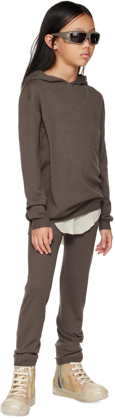 Rick Owens Kids Gray Lightweight Leggings In Dust