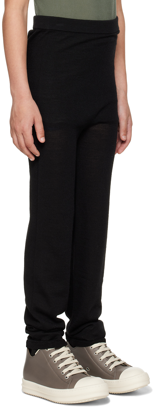 Rick Owens Kids Black Lightweight Leggings In Black