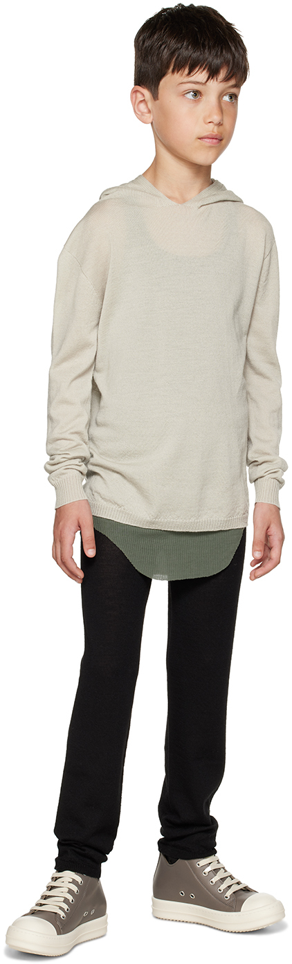Rick Owens Kids Black Lightweight Leggings In Black