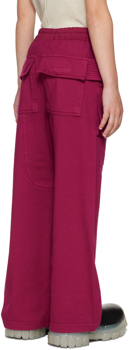 Rick Owens Kids Pink Creatch Cargo Pants In Fuchsia