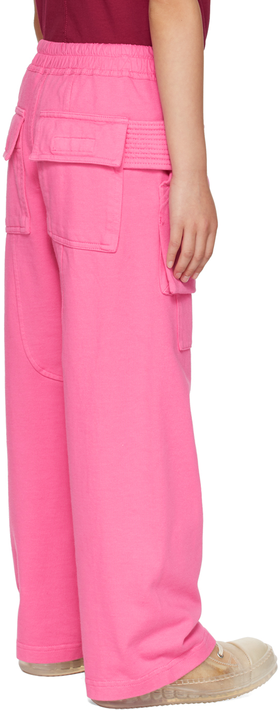 Rick Owens Kids Pink Creatch Cargo Pants In Hot Pink