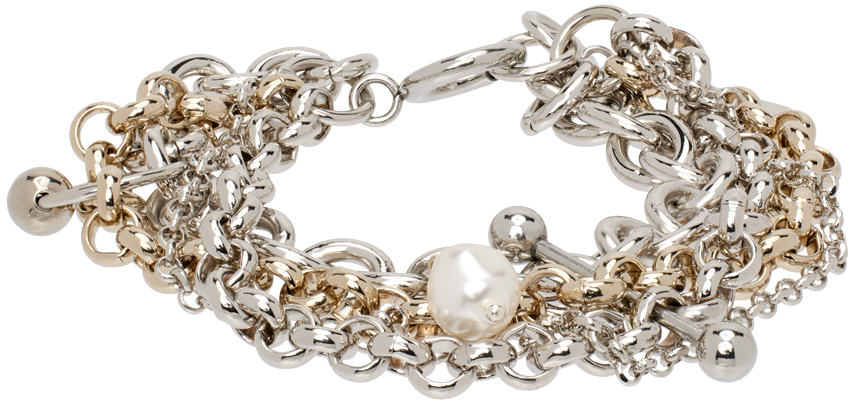 JUSTINE CLENQUET SILVER & GOLD KIRBY BRACELET