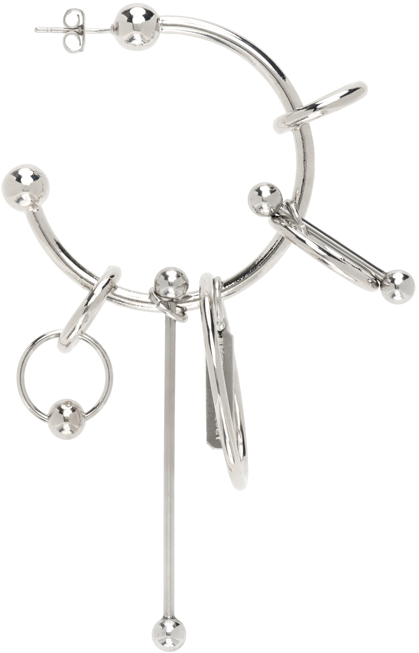 Justine Clenquet Silver Carl Earring