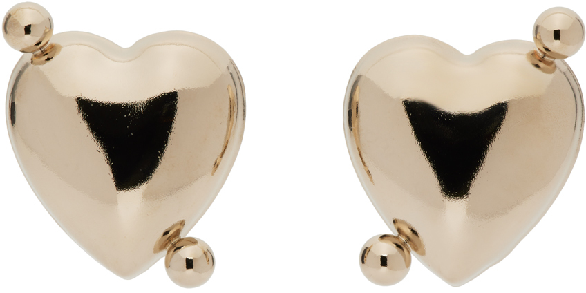 Justine Clenquet Ssense Exclusive Gold Sasha Earrings