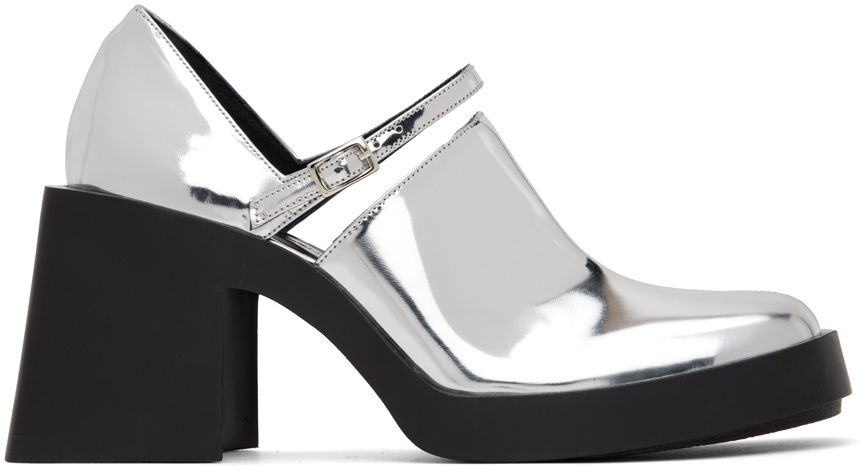 Silver Kim Mary Jane Heels